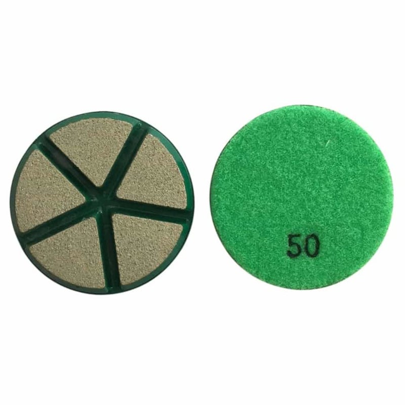 EDiamondTools 3" Ceramic Transitional Concrete Diamond Grinding Pads, Set of 3, Dry or Wet, 50 Grit - Image 2
